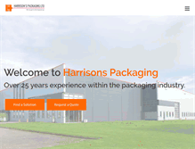 Tablet Screenshot of harrisonspackaging.co.uk